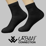 Urban Connection Men's Essential Basic Ankle Black Socks