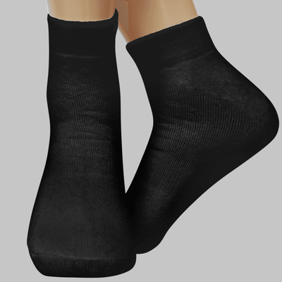 Urban Connection Men's Essential Basic Ankle Black Socks