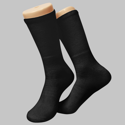 Urban Connection Men's Essential Basic Black Crew Socks