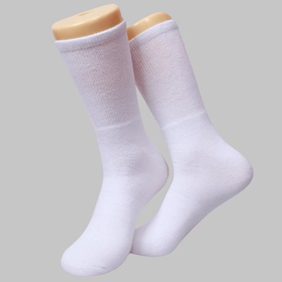 Urban Connection Men's Essential Basic White Crew Socks