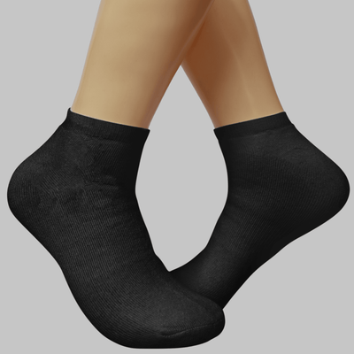 Urban Connection Men's Essential Basic Low Cut Black Socks